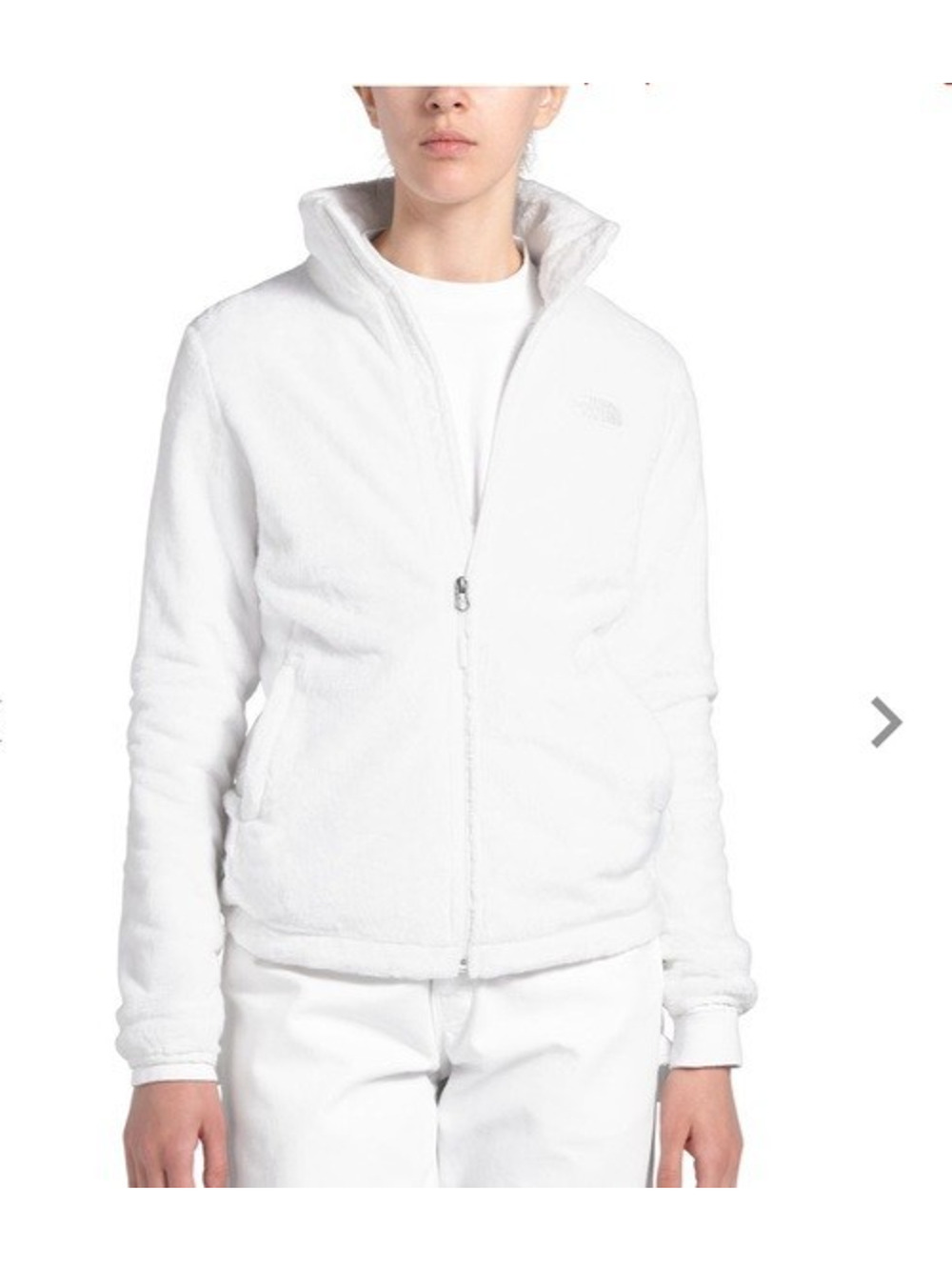 The North Face Osito Fleece Jacket Womens 3X White Full Zip Plush NWT